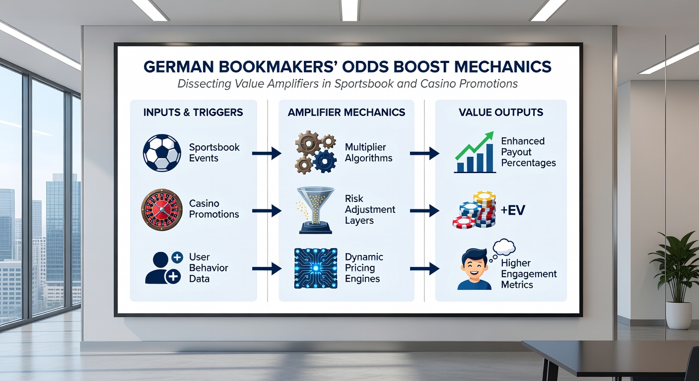 Screenshot eines Casino-Odds-Boost-Menüs mit verstärkten Multiplikatoren für Slots und Tischspiele bei einem deutschen Wettanbieter